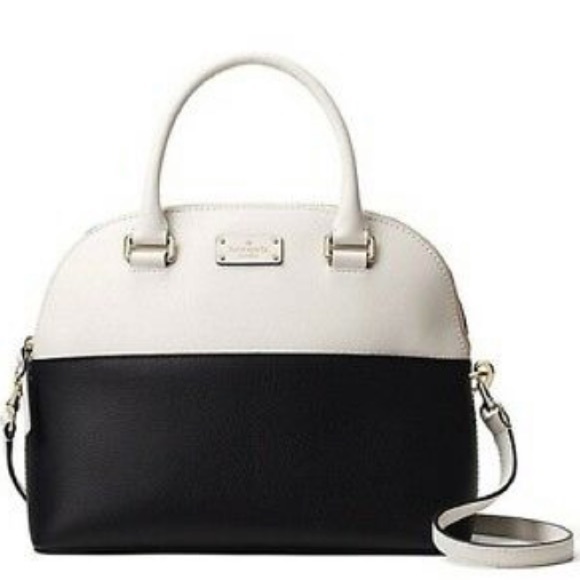 Kate Spade ♠️ NWT Black & White Satchel Bag - Picture 2 of 8